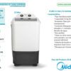 Lavadora Midea de 1 Tina, 13 Kg Mod. MLTS13M2SGDW Color Blanco - Imagen 5