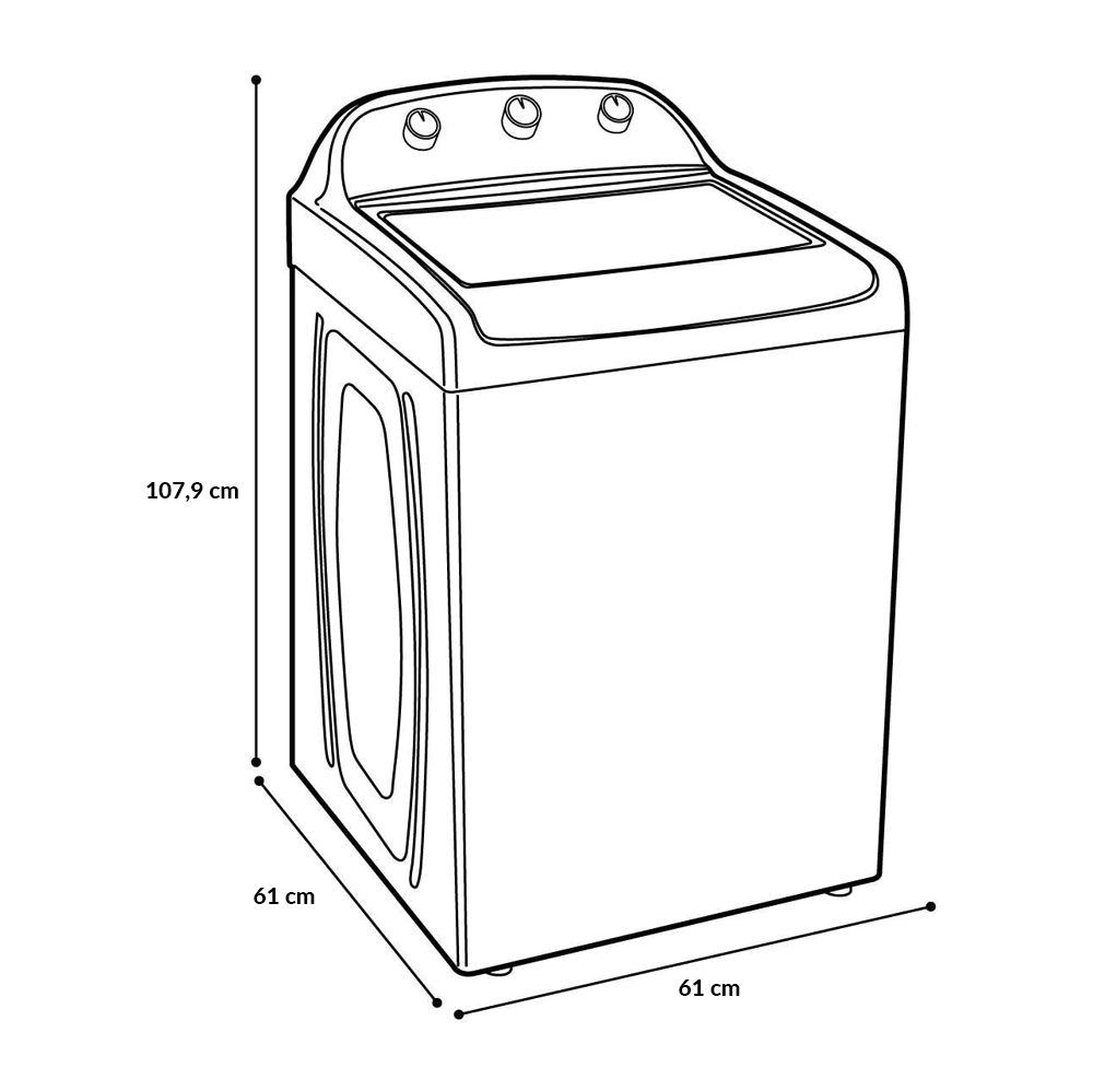 Indefinido Ondular Ahora Lavadora Automática Easy de 16 Kg Mod. LEA46102VBAB0 Color Blanco | Casa  Camejo