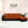 Sala Mod. Honolulu Chise 3-2-1 Lino color Naranja/Chocolate