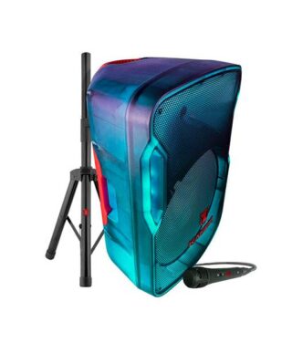 BAFLE KSR MOD.MSA-7530MX 15" 25,000 PMPO/50W RMS RADIO FM LUZ MULT. CUERPO TRASLÚCIDO